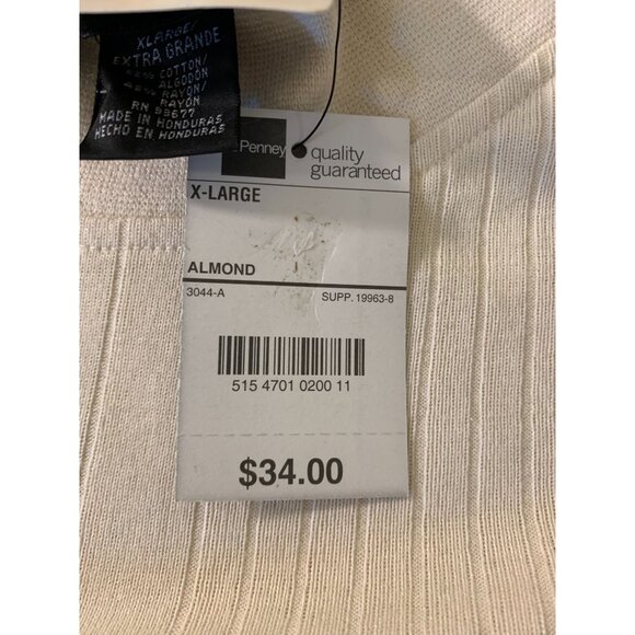 J. Ferrar Mens Modern Almond Mock Neck Shirt XL Cotton & Rayon - Picture 4 of 9